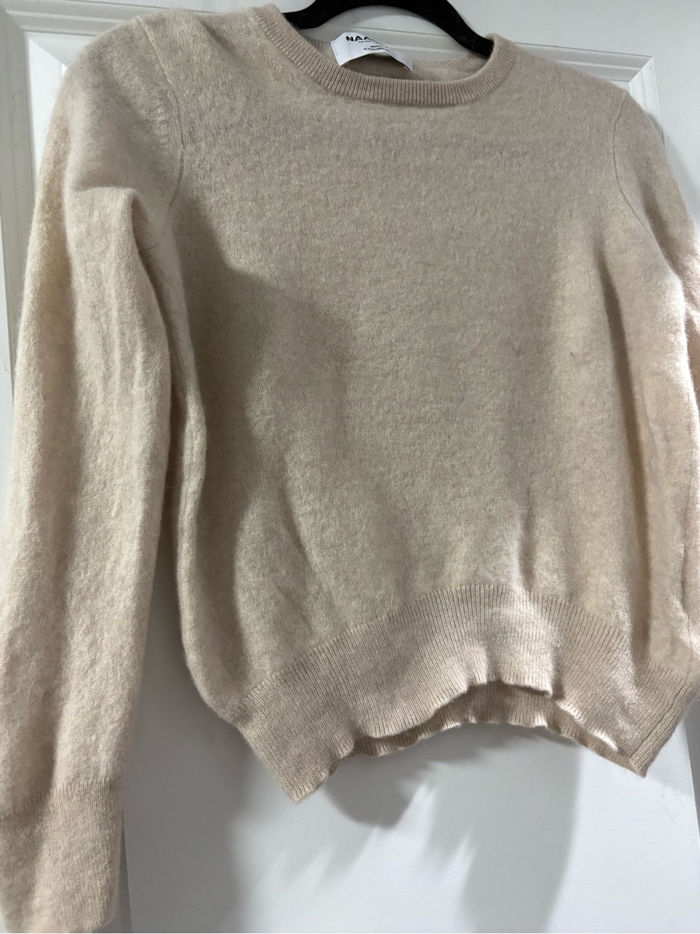 NAADAM Cream cashmere Crewneck Sweater